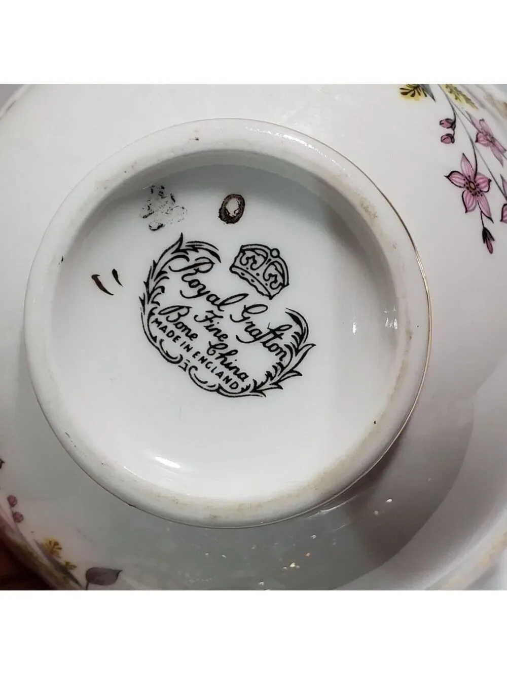 VTG Royal Grafton England fine China finger bowl 22k gold rim